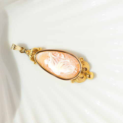 Pendentif Pendentif ancien en or jaune 14k avec gemme 58 Facettes HJ062677