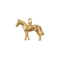 Pendentif cheval vintage en or jaune 14K
