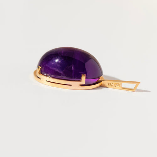Pendentif Pendentif vintage en or jaune 18k et améthyste 58 Facettes HJ062676