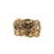 Broche édouardienne en or jaune 18k, diamants et perles