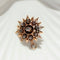 Broche Broche édouardienne étoile-fleur en or jaune et diamants 58 Facettes HJ062666