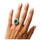 Bague 59 Bague en or blanc avec émeraude 2,47 ct et diamants 58 Facettes G4039