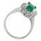Bague 59 Bague en or blanc avec émeraude 2,47 ct et diamants 58 Facettes G4039