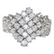 Bague 55 Bague losange en or blanc 18k pavée de diamants 58 Facettes G4038