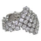Bague 55 Bague losange en or blanc 18k pavée de diamants 58 Facettes G4038