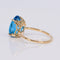 Bague 53 Bague en or jaune 14 ct avec topaze bleue 58 Facettes R0012