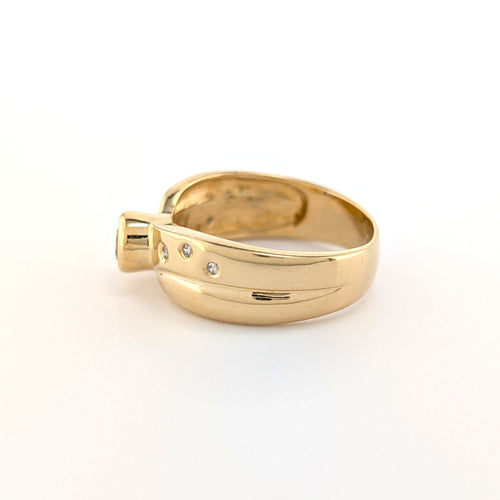 Bague 51 Bague ruban en or jaune et diamants 58 Facettes 38080