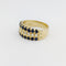 Bague 55 Bague en or jaune, diamants et saphirs 58 Facettes 33775