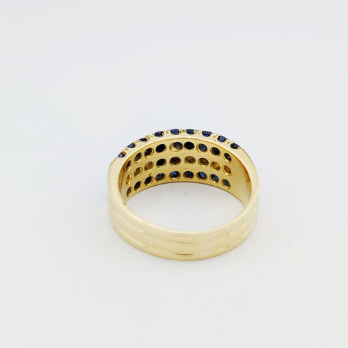 Bague 55 Bague en or jaune, diamants et saphirs 58 Facettes 33775