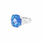 Bague 51 Bague en platine, saphir coussin et diamants triangles 58 Facettes 36038