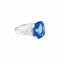 Bague 51 Bague en platine, saphir coussin et diamants triangles 58 Facettes 36038