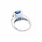 Bague 51 Bague en platine, saphir coussin et diamants triangles 58 Facettes 36038