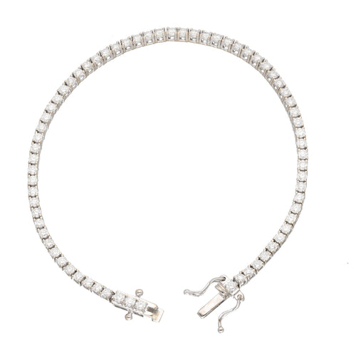 Bracelet Bracelet tennis en or gris 18k et diamants 58 Facettes FB11832
