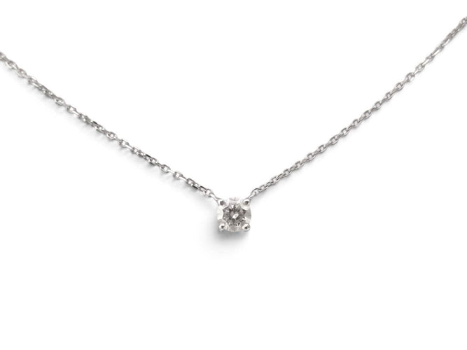 Collier Vanrycke Valentine - Collier en or blanc 18k diamant solitaire 58 Facettes 277182