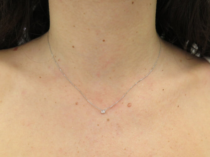 Collier Vanrycke Valentine - Collier en or blanc 18k diamant solitaire 58 Facettes 277182
