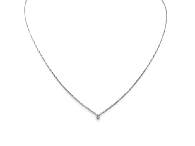 Collier Vanrycke Valentine - Collier en or blanc 18k diamant solitaire 58 Facettes 277182