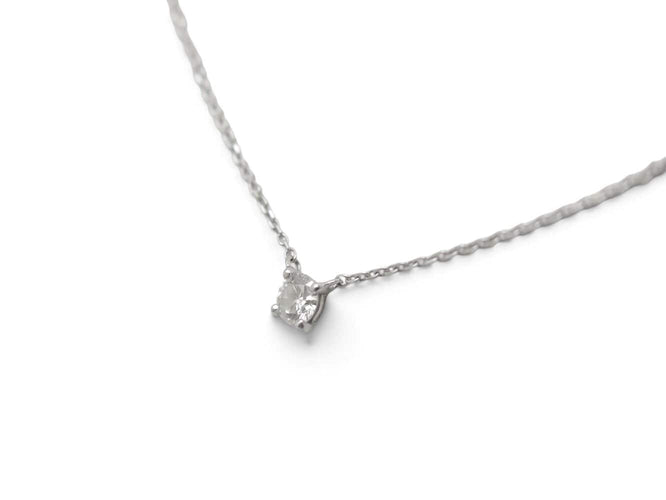 Collier Vanrycke Valentine - Collier en or blanc 18k diamant solitaire 58 Facettes 277182
