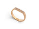 Bague 45 Vanrycke - Chevalière Bonnie and Clyde en or rose 18k et diamants 58 Facettes 277181