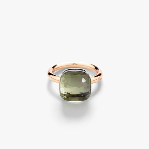 Bague 54 Pomellato Nudo Maxi - Bague en or rose et blanc avec prasiolite 58 Facettes 535v26_M