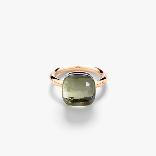 Bague 54 Pomellato Nudo Maxi - Bague en or rose et blanc avec prasiolite 58 Facettes 535v26_M