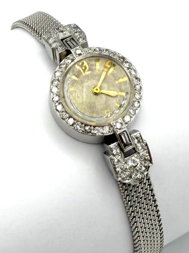 Montre Jaeger-LeCoultre x Gay Frères - Montre Art déco platine et diamants 58 Facettes JEAGER MON DV