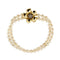Bracelet Bracelet double rang de perles et diamants en or jaune 18 ct 58 Facettes 27351