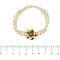 Bracelet Bracelet double rang de perles et diamants en or jaune 18 ct 58 Facettes 27351