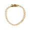 Bracelet Bracelet double rang de perles et diamants en or jaune 18 ct 58 Facettes 27351