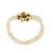 Bracelet Bracelet double rang de perles et diamants en or jaune 18 ct 58 Facettes 27351