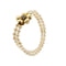 Bracelet Bracelet double rang de perles et diamants en or jaune 18 ct 58 Facettes 27351