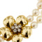 Bracelet Bracelet double rang de perles et diamants en or jaune 18 ct 58 Facettes 27351