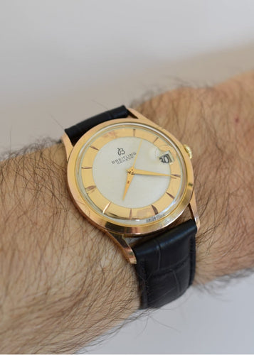 Montre Breitling - Montre réf. 4002 plaqué or et acier 58 Facettes BG-100