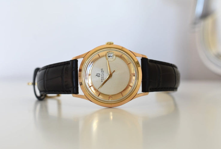 Montre Breitling - Montre réf. 4002 plaqué or et acier 58 Facettes BG-100