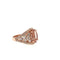 Bague 54 Bague en or rose 18 carats, morganite et diamants 58 Facettes UN-1691