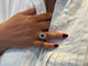 Bague 54 Bague en or jaune 18 carats, saphir bleu et diamants 58 Facettes UN-1694
