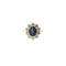Bague 54 Bague en or jaune 18 carats, saphir bleu et diamants 58 Facettes UN-1694