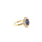 Bague 54 Bague en or jaune 18 carats, saphir bleu et diamants 58 Facettes UN-1694