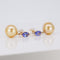Boucles d'oreilles Boucles d'oreilles en or jaune 18 kt, tanzanites, perles et diamants 58 Facettes R0059