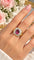 Bague 55 Bague chevalière en or jaune 14k, platine et rubellite 58 Facettes 50541
