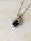 Collier Collier en or blanc 18K, saphir et diamants 58 Facettes 298