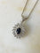 Collier Collier en or blanc 18K, saphir et diamants 58 Facettes 298