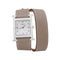 Montre Hermès Heure H - Montre en acier sur cuir 58 Facettes 35885