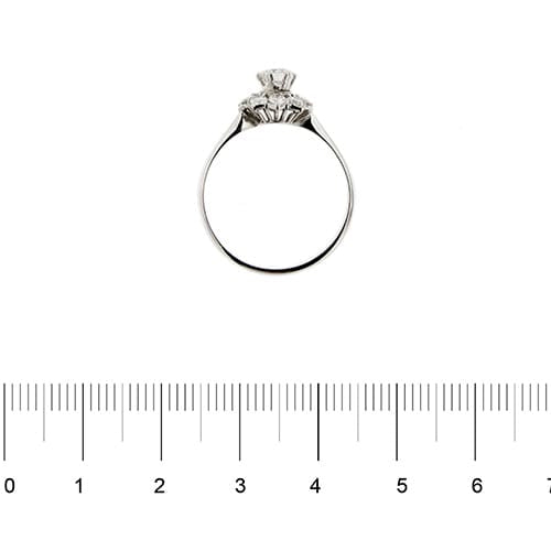 Bague Bague fleur - Bague en or blanc 18 carats et diamants 58 Facettes 32265