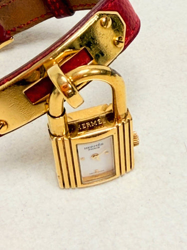 Montre Hermès Kelly - Montre en cuir rouge 58 Facettes WC-2026-3304