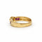 Bague 54 Bague vintage en or jaune 18k, rubis et diamant 58 Facettes SA089