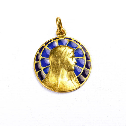 Médaille Vierge en émail plique-à-jour et or jaune_face.jpg