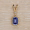 Boucles d'oreilles Violet Cascade - Parure en or jaune 14 kt, tanzanites et diamants 58 Facettes S003