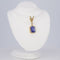 Boucles d'oreilles Violet Cascade - Parure en or jaune 14 kt, tanzanites et diamants 58 Facettes S003