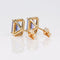 Boucles d'oreilles Violet Cascade - Parure en or jaune 14 kt, tanzanites et diamants 58 Facettes S003