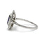 Bague 53 Bague Art déco en or blanc 750, diamants et saphir 58 Facettes SA065